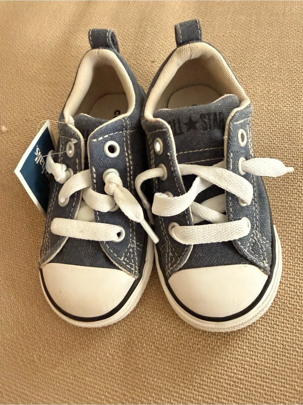 NWT Converse Toddler size 8 All Star Navy Canvas Sneakers with White Laces